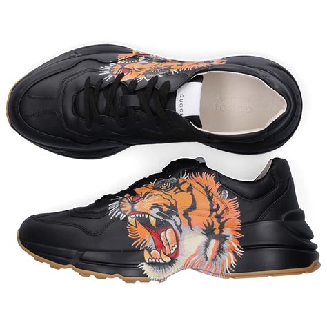 black gucci lion sneakers|black Gucci sneakers outfit.